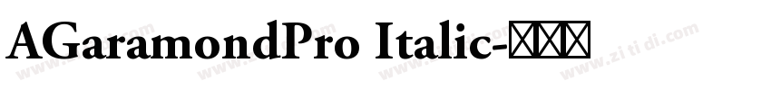 AGaramondPro Italic字体转换